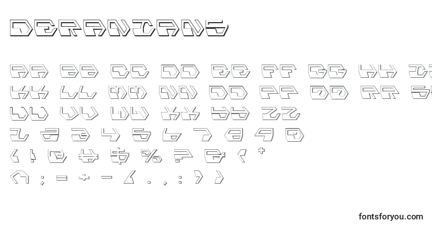 A fonte Deranians – alfabeto, números, caracteres especiais
