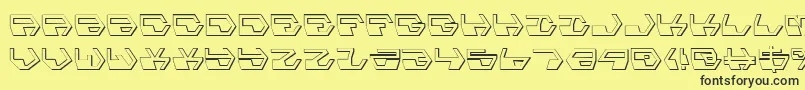 Deranians Font – Black Fonts on Yellow Background