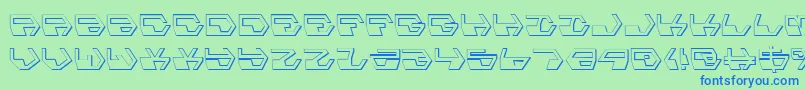Deranians-fontti – siniset fontit vihreällä taustalla