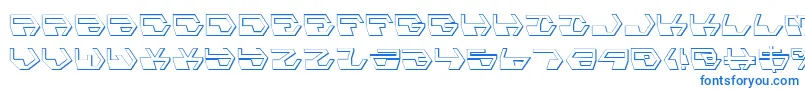 Deranians-Schriftart – Blaue Schriften auf weißem Hintergrund