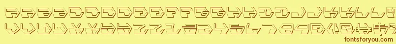 Deranians-Schriftart – Braune Schriften auf gelbem Hintergrund