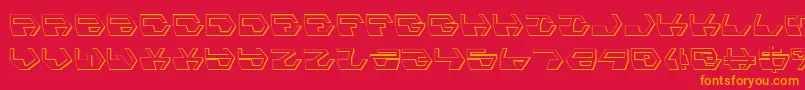 Deranians Font – Orange Fonts on Red Background