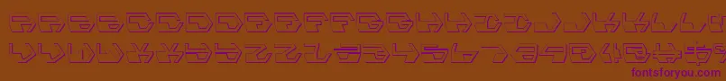 Шрифт Deranians – фиолетовые шрифты на коричневом фоне