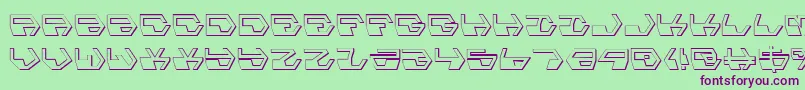 Шрифт Deranians – фиолетовые шрифты на зелёном фоне