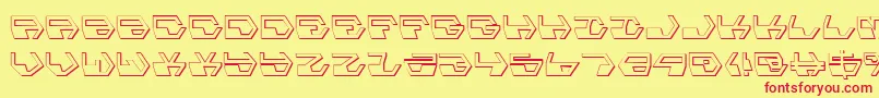 Deranians Font – Red Fonts on Yellow Background