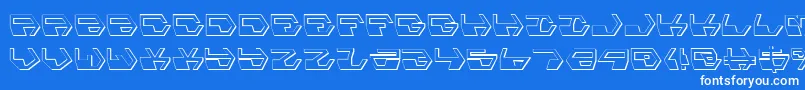 Deranians Font – White Fonts on Blue Background