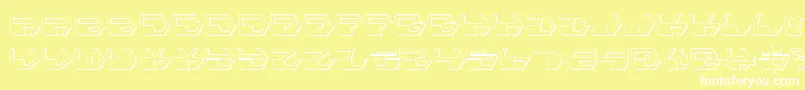 Deranians-fontti – valkoiset fontit keltaisella taustalla