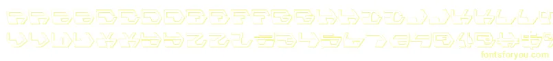 Шрифт Deranians – жёлтые шрифты на белом фоне