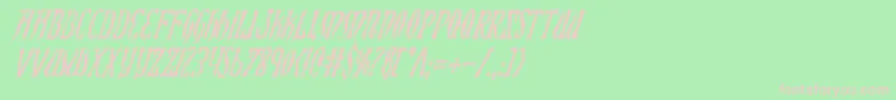 Xiphosci Font – Pink Fonts on Green Background