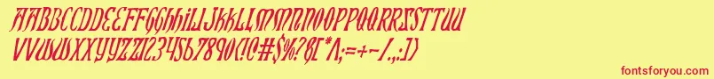 Xiphosci Font – Red Fonts on Yellow Background