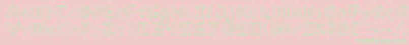 NadcDalmatian Font – Green Fonts on Pink Background