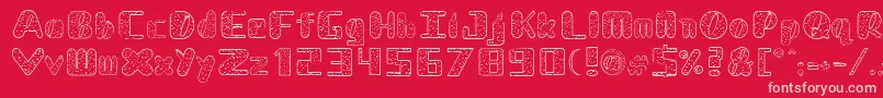 NadcDalmatian Font – Pink Fonts on Red Background