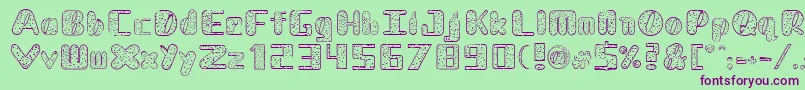 NadcDalmatian Font – Purple Fonts on Green Background