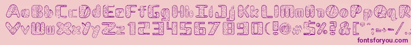 NadcDalmatian Font – Purple Fonts on Pink Background