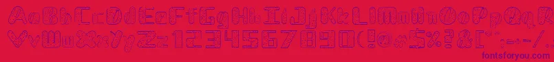 NadcDalmatian Font – Purple Fonts on Red Background