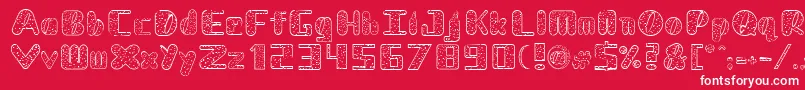 NadcDalmatian Font – White Fonts on Red Background