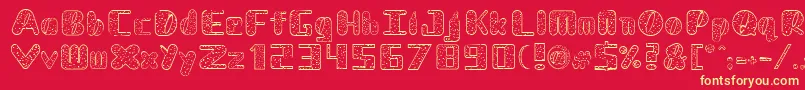 NadcDalmatian Font – Yellow Fonts on Red Background