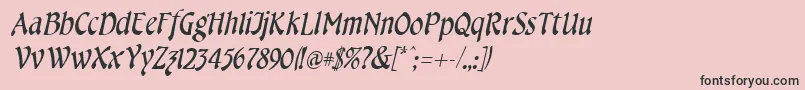 Шрифт CheshireItalic – чёрные шрифты на розовом фоне