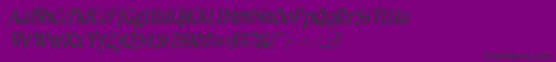 CheshireItalic-Schriftart – Schwarze Schriften auf violettem Hintergrund