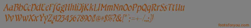 fuente CheshireItalic – Fuentes Marrones Sobre Fondo Gris