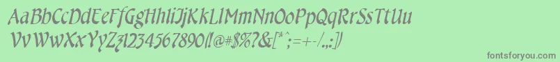 fuente CheshireItalic – Fuentes Grises Sobre Fondo Verde