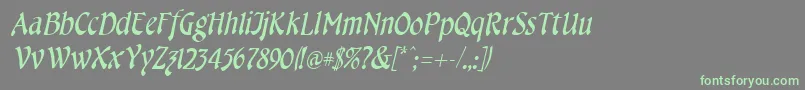 Шрифт CheshireItalic – зелёные шрифты на сером фоне
