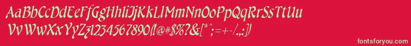 fuente CheshireItalic – Fuentes Verdes Sobre Fondo Rojo