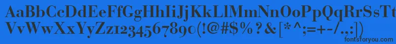 BauerBodoniBoldOldstyleFigures Font – Black Fonts on Blue Background