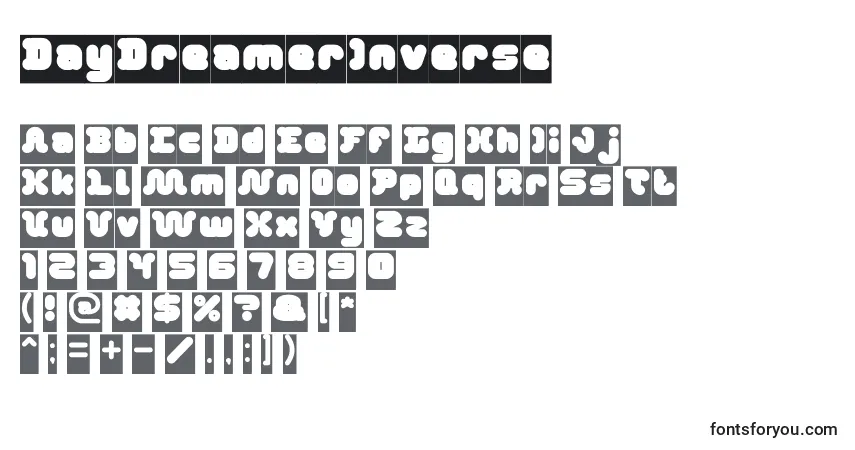 DayDreamerInverse-fontti – aakkoset, numerot, erikoismerkit