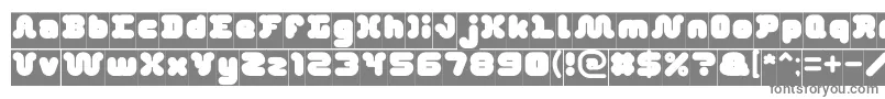 DayDreamerInverse-fontti – harmaat kirjasimet valkoisella taustalla