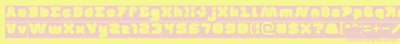 フォントDayDreamerInverse – ピンクのフォント、黄色の背景