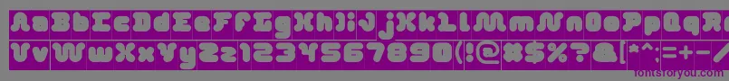 フォントDayDreamerInverse – 紫色のフォント、灰色の背景
