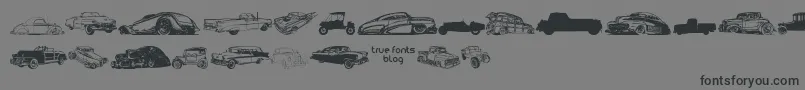 Police VintageAutoCarsTfb – polices noires sur fond gris