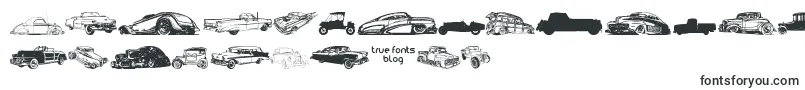 VintageAutoCarsTfb-fontti – Alkavat V:lla olevat fontit