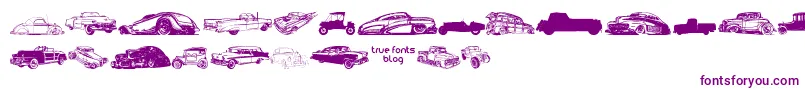 VintageAutoCarsTfb-Schriftart – Violette Schriften