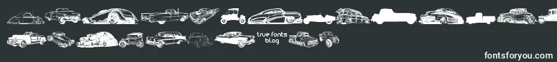 VintageAutoCarsTfb Font – White Fonts on Black Background