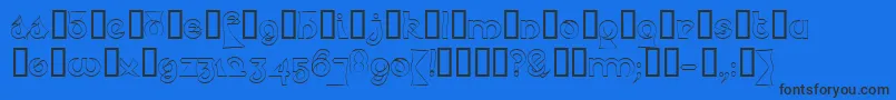 PsychoticElephantHeadline Font – Black Fonts on Blue Background