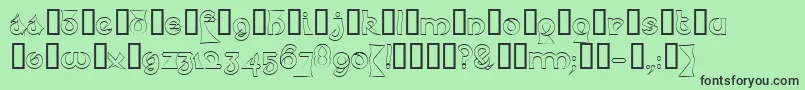 Шрифт PsychoticElephantHeadline – чёрные шрифты на зелёном фоне