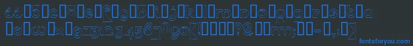 Шрифт PsychoticElephantHeadline – синие шрифты на чёрном фоне