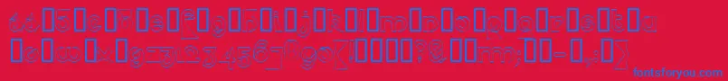 フォントPsychoticElephantHeadline – 赤い背景に青い文字