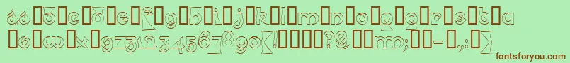 PsychoticElephantHeadline Font – Brown Fonts on Green Background