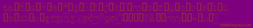 PsychoticElephantHeadline-Schriftart – Braune Schriften auf violettem Hintergrund