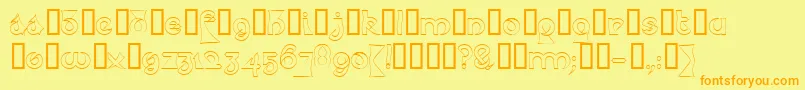 PsychoticElephantHeadline Font – Orange Fonts on Yellow Background