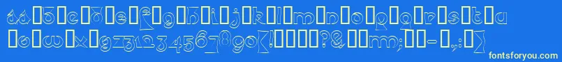 PsychoticElephantHeadlineフォントについての詳細 フォントPsychoticElephantHeadline – 黄色の文字、青い背景