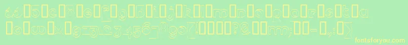 PsychoticElephantHeadline Font – Yellow Fonts on Green Background