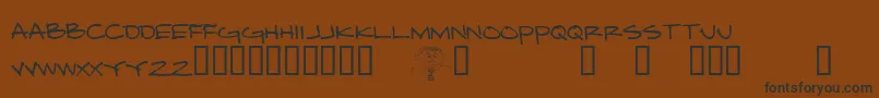 Fonte DamnedArchitect – fontes pretas em um fundo marrom