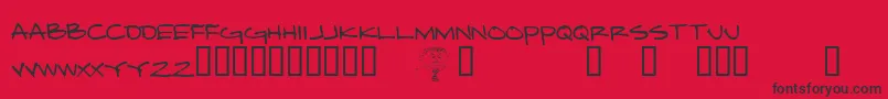 DamnedArchitect Font – Black Fonts on Red Background