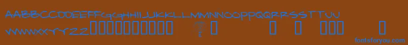 Шрифт DamnedArchitect – синие шрифты на коричневом фоне