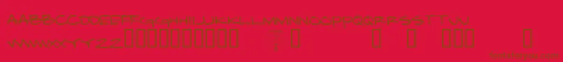 Czcionka DamnedArchitect – brązowe czcionki na czerwonym tle