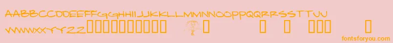 DamnedArchitect Font – Orange Fonts on Pink Background